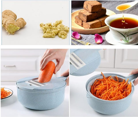 8 In 1 Mandoline Slicer Vegetable Slicer Potato Peeler Carrot Onion Grater With Strainer Vegetable Cutter