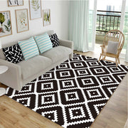 European Bedroom Carpet - Black, White