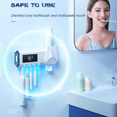 Multifunctional Toothbrush Disinfector Automatic Toothpaste Dispense Set