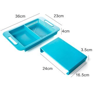 Multifunction Kitchen Chopping Blocks Sinks Drain Basket Cutting Board Vegetable Meat Tools