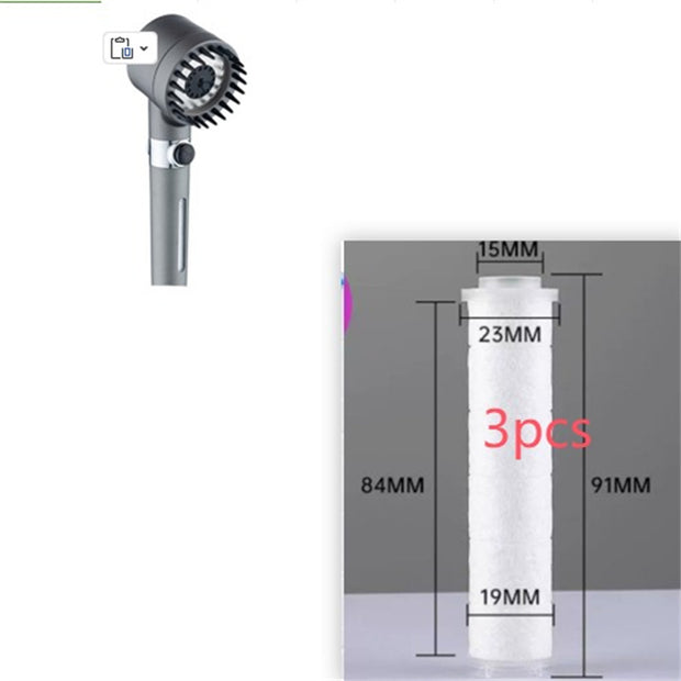 3 Modes High Pressure Shower Head