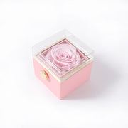 Fashion Acrylic Rotating Rose Jewelry Box - Room Accessories