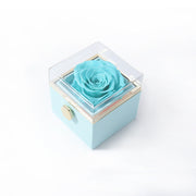 Fashion Acrylic Rotating Rose Jewelry Box - Room Accessories