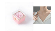 Fashion Acrylic Rotating Rose Jewelry Box - Room Accessories