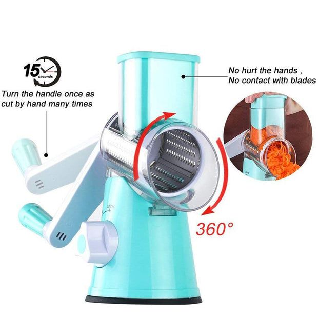 Multifunctional Round Mandoline Potato Slicer Vegetable Cutter Cheese Slicer