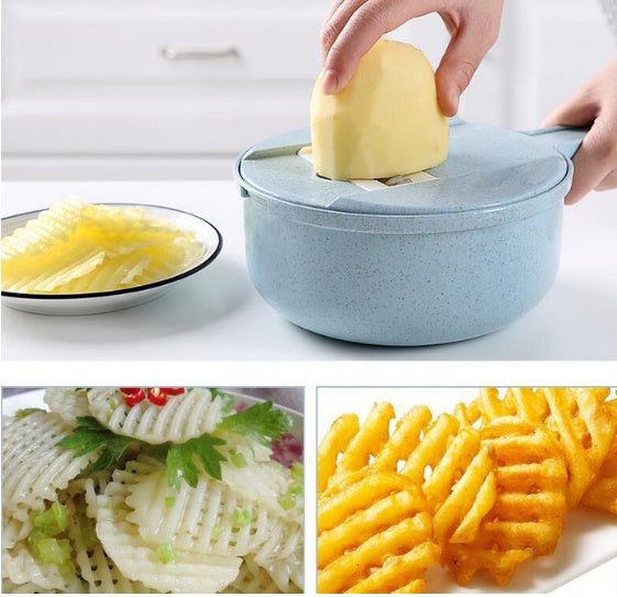 8 In 1 Mandoline Slicer Vegetable Slicer Potato Peeler Carrot Onion Grater With Strainer Vegetable Cutter