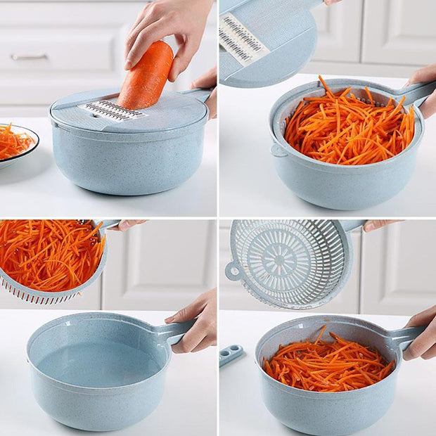 8 In 1 Mandoline Slicer Vegetable Slicer Potato Peeler Carrot Onion Grater With Strainer Vegetable Cutter