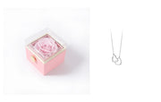 Fashion Acrylic Rotating Rose Jewelry Box - Room Accessories