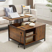 Height-adjustable Coffee Table, Multi-purpose With Hidden Compartments, Modern